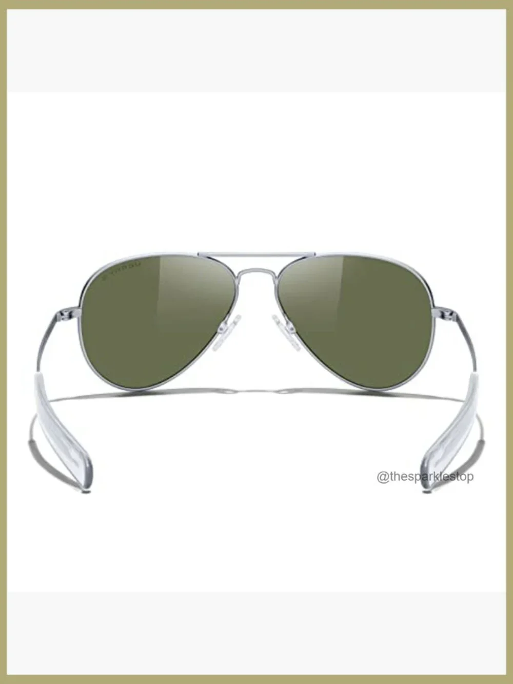 Polarized Aviator Sunglasses with Matte Chrome Frame